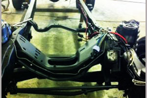Spartan Diesel Repair Dallas TX f350 frame painting