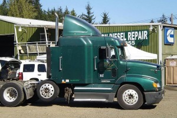 Customer Rig at Watson Diesel Repair for Washington State DOT inspection